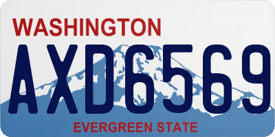 WA license plate AXD6569