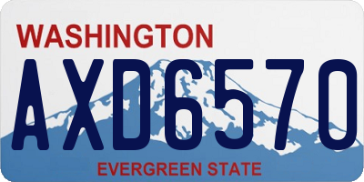 WA license plate AXD6570