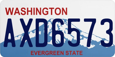WA license plate AXD6573