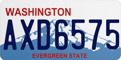 WA license plate AXD6575