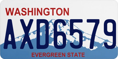 WA license plate AXD6579