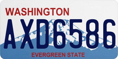 WA license plate AXD6586