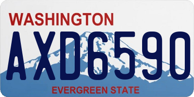 WA license plate AXD6590