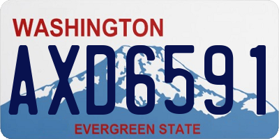 WA license plate AXD6591