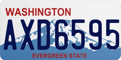 WA license plate AXD6595