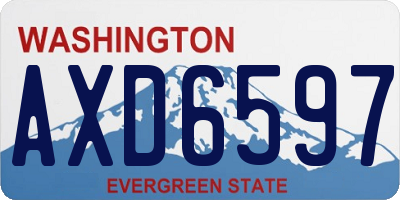 WA license plate AXD6597