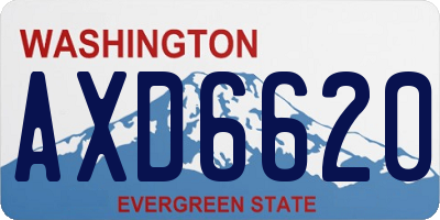 WA license plate AXD6620