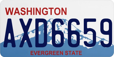 WA license plate AXD6659