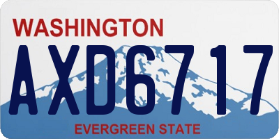 WA license plate AXD6717