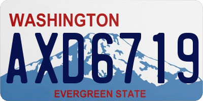WA license plate AXD6719