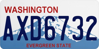 WA license plate AXD6732