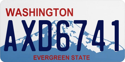 WA license plate AXD6741