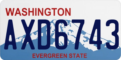 WA license plate AXD6743