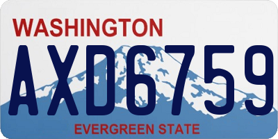 WA license plate AXD6759