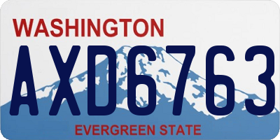 WA license plate AXD6763