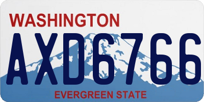 WA license plate AXD6766