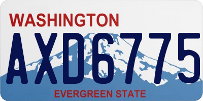 WA license plate AXD6775