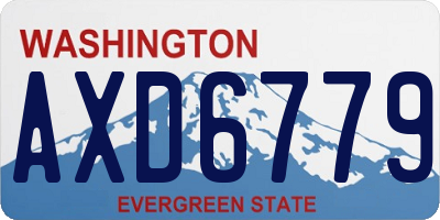 WA license plate AXD6779