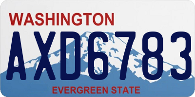 WA license plate AXD6783