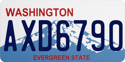 WA license plate AXD6790
