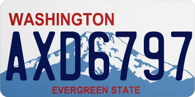 WA license plate AXD6797