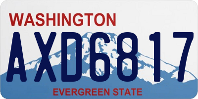 WA license plate AXD6817