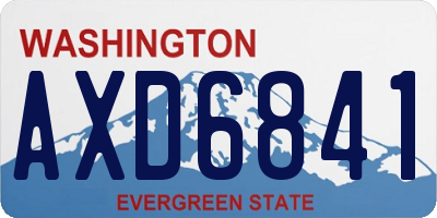 WA license plate AXD6841