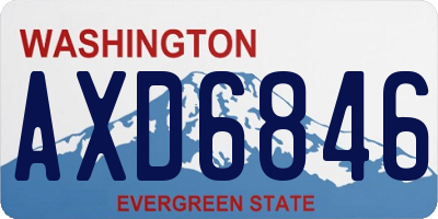 WA license plate AXD6846