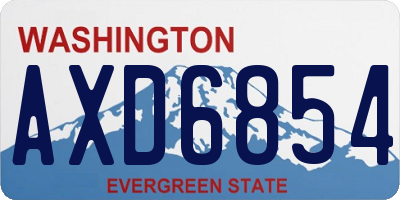 WA license plate AXD6854