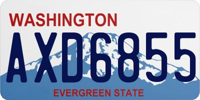 WA license plate AXD6855
