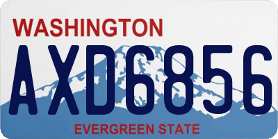 WA license plate AXD6856