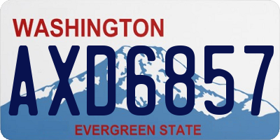 WA license plate AXD6857