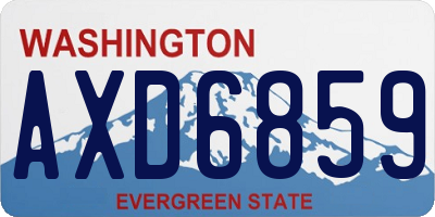 WA license plate AXD6859