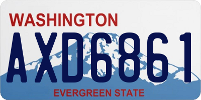 WA license plate AXD6861