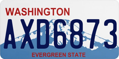 WA license plate AXD6873