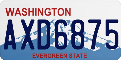 WA license plate AXD6875