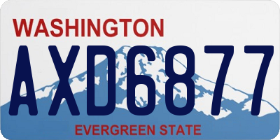 WA license plate AXD6877