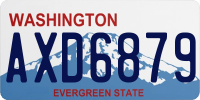 WA license plate AXD6879