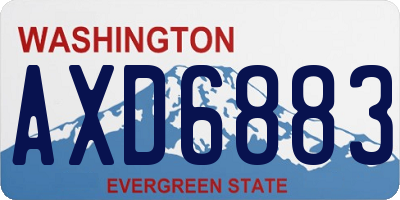WA license plate AXD6883