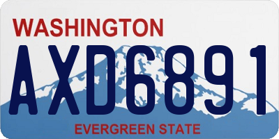 WA license plate AXD6891