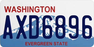 WA license plate AXD6896