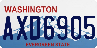 WA license plate AXD6905