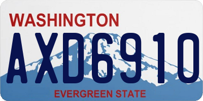 WA license plate AXD6910