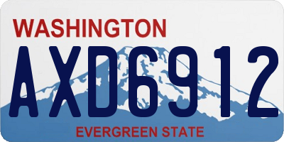 WA license plate AXD6912