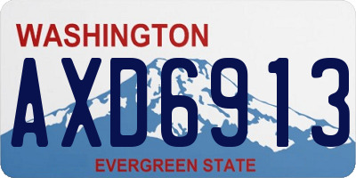 WA license plate AXD6913