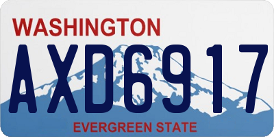 WA license plate AXD6917