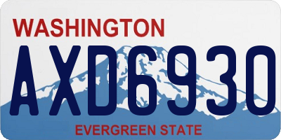 WA license plate AXD6930