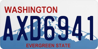 WA license plate AXD6941
