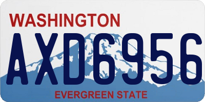 WA license plate AXD6956