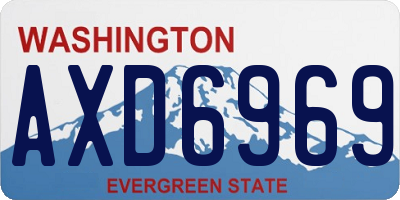WA license plate AXD6969